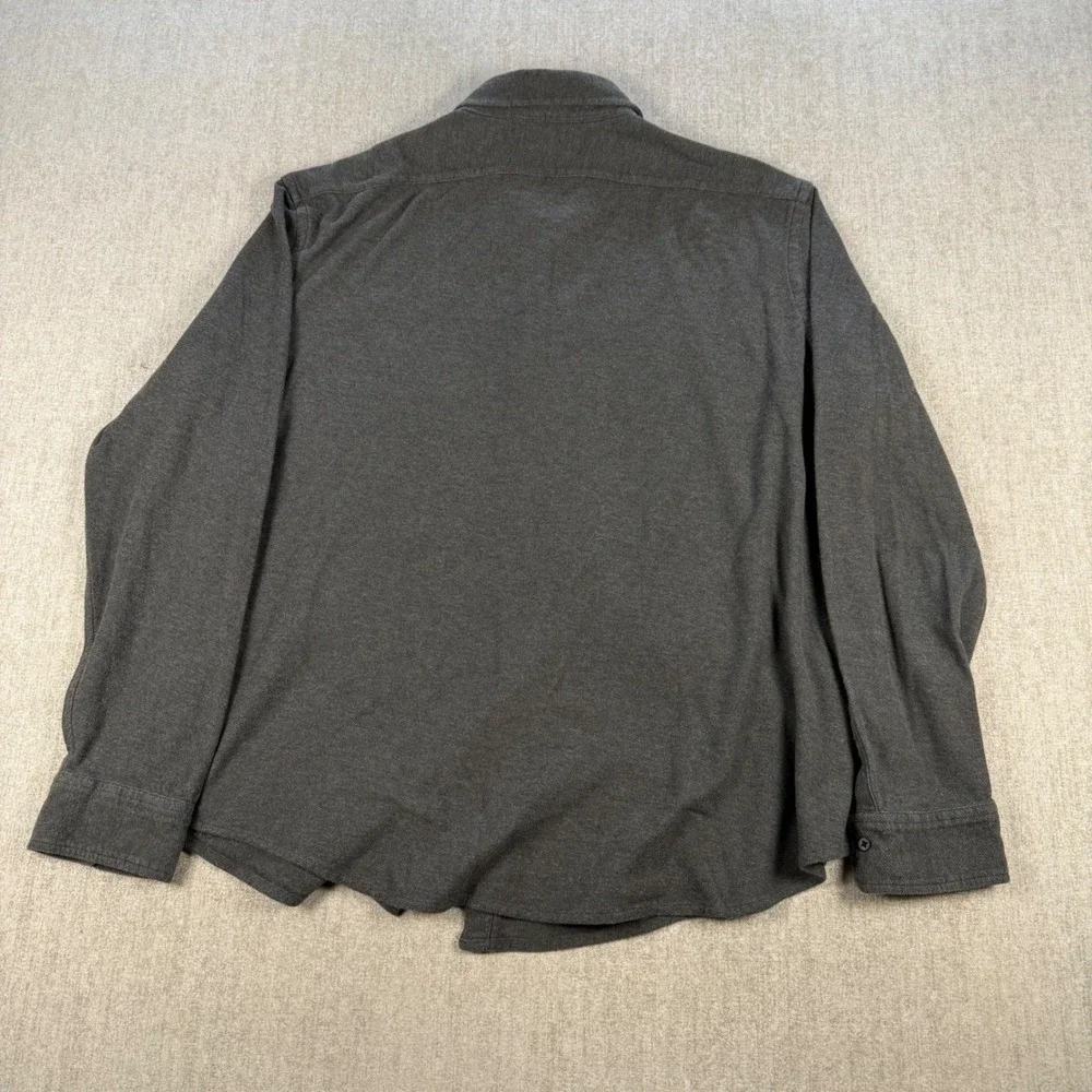 Polo Ralph Lauren Button Down Shirt Mens XXL Gray Knit Jersey Long Sleeve